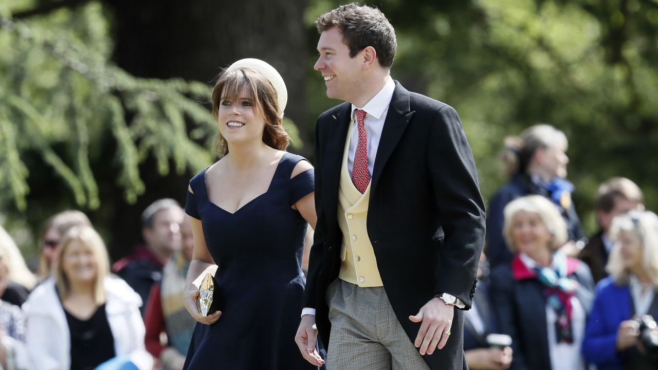 Princess Eugenie and Jack Brooksbank arrive for the wedding.