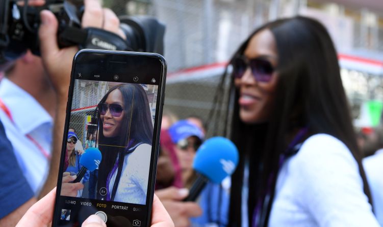 Supermodel Naomi Campbell was a VIP guest at Formula E's Monaco ePrix. 