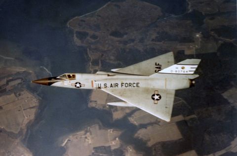 Convair developed the F-106 Delta Dart as a cousin to the F-102 Delta Dagger. Maximum speed: 1,525 mph. First flight: December 26, 1956. Unofficial nickname: The Six.