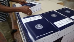 WASHINGTON, DC - MAY 19:  Copies of President Trump's FY'18 budget books are stacked, at the Government Publishing Office, on May 19, 2017 in Washington, DC.  (Photo by Mark Wilson/Getty Images)