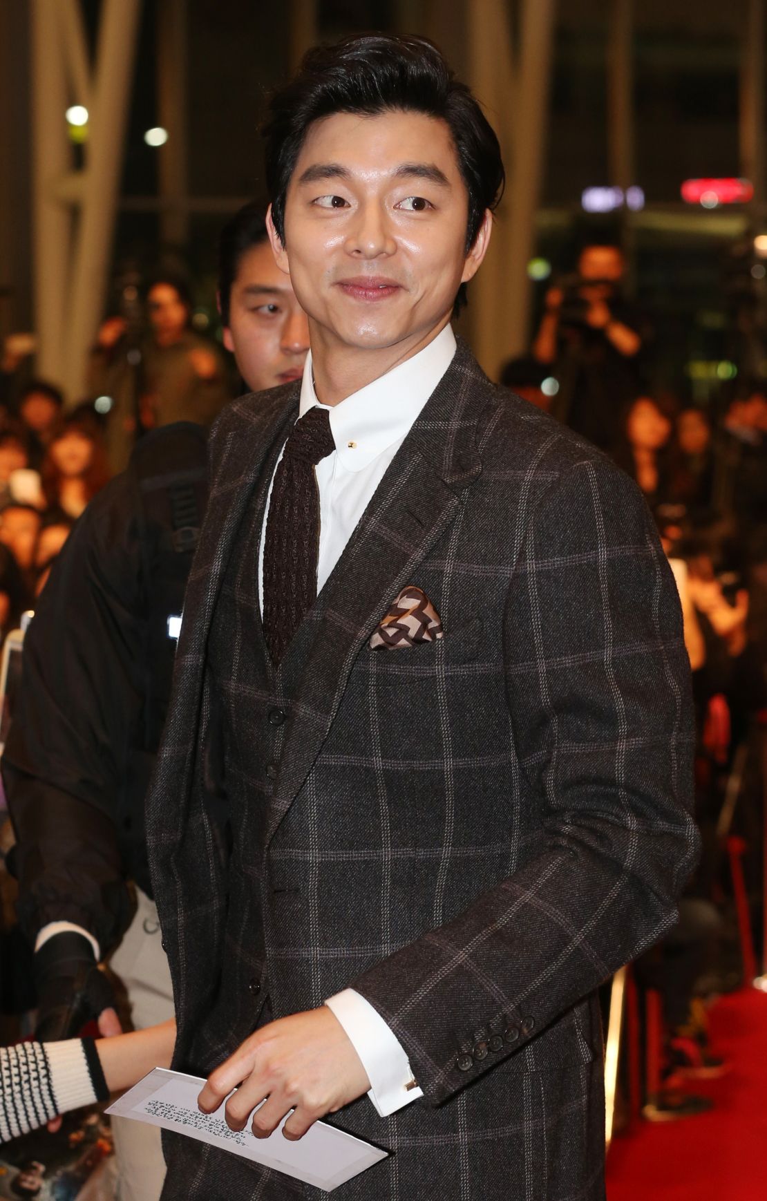 South Korean actor Gong Yoo at the premiere of "The Suspect" in Seoul. 
