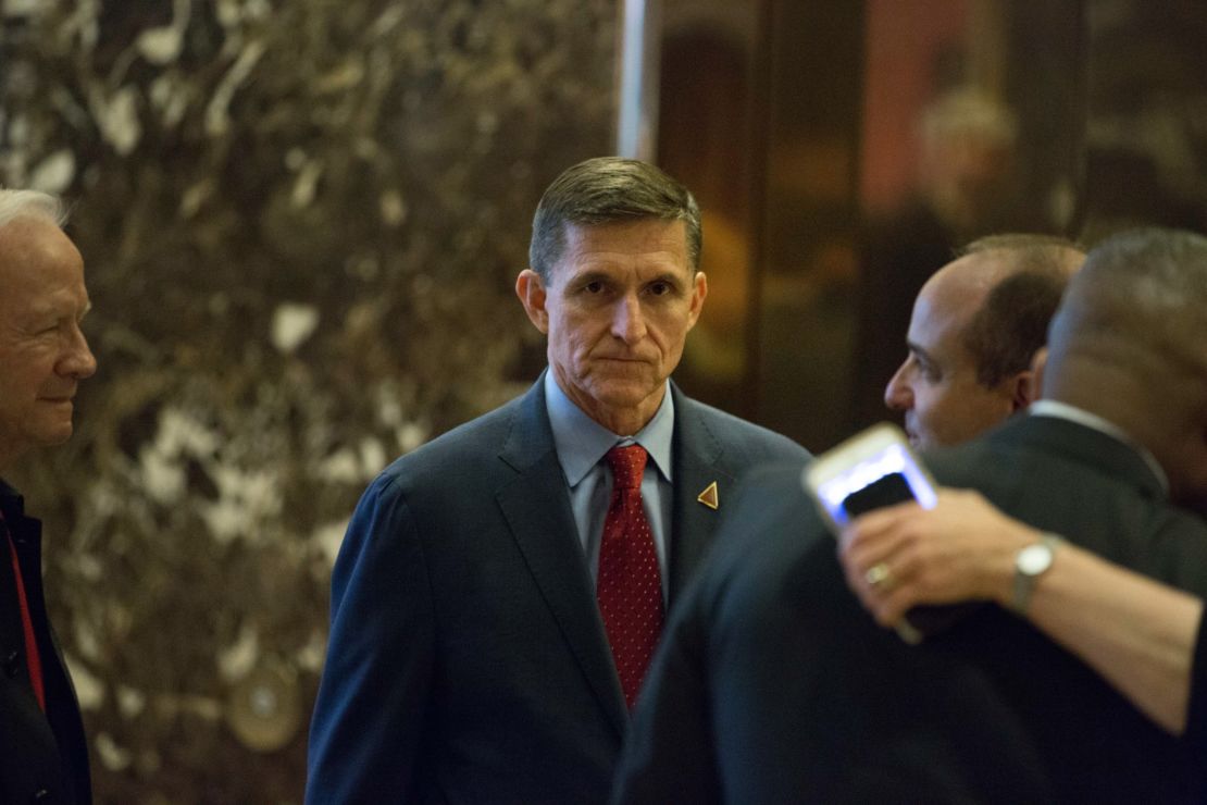 Michael Flynn at Trump Tower in December of 2016