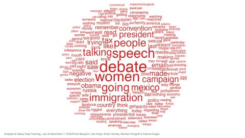 trump 2016 top words gallup