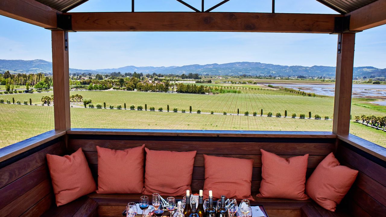<strong>Viansa Winery Sonoma Valley, California: </strong>At Sonoma's picturesque Viansa winery, guests can skip the traditional indoor tasting experience to sit -- and sip -- in sleek, open-air cabanas decked out with plush lounge pillows.