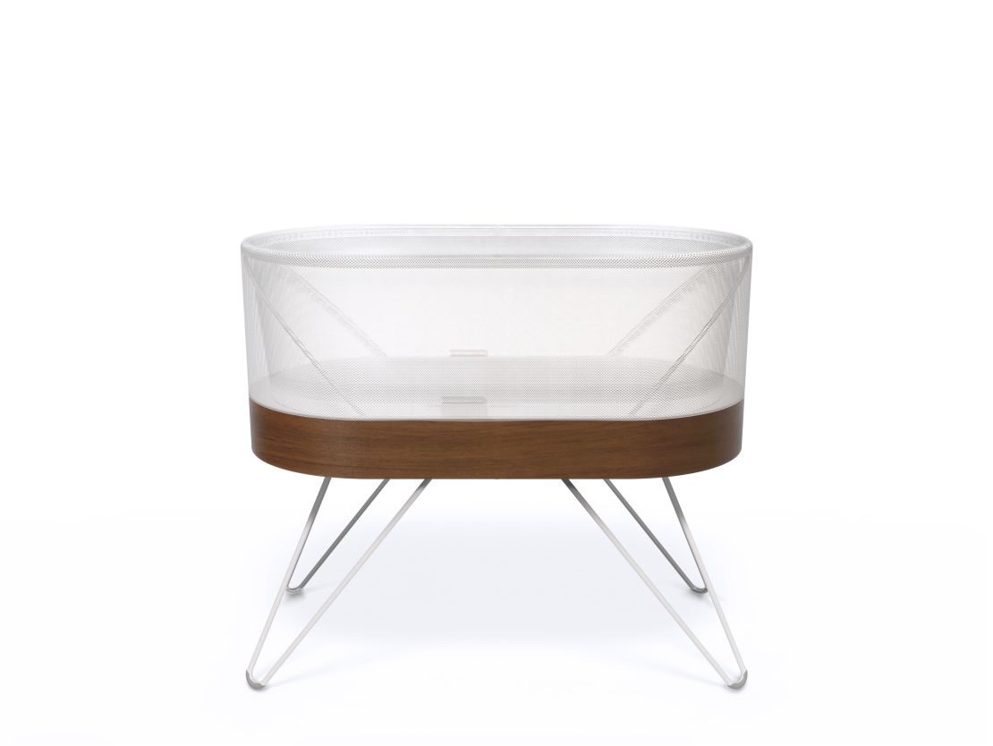 Snoo self-rocking crib, designed by Yves Behar 