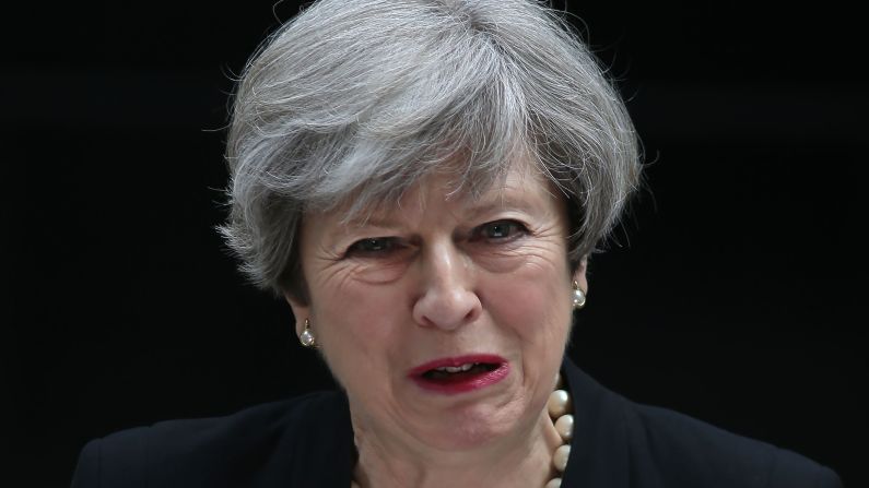 British Prime Minister Theresa May condemns the "callous terrorist attack" as she <a href="index.php?page=&url=http%3A%2F%2Fwww.cnn.com%2Fvideos%2Fworld%2F2017%2F05%2F23%2Fengland-pm-may-condemns-manchester-explosion-sot.cnn" target="_blank">delivers a statement</a> in London on May 23.