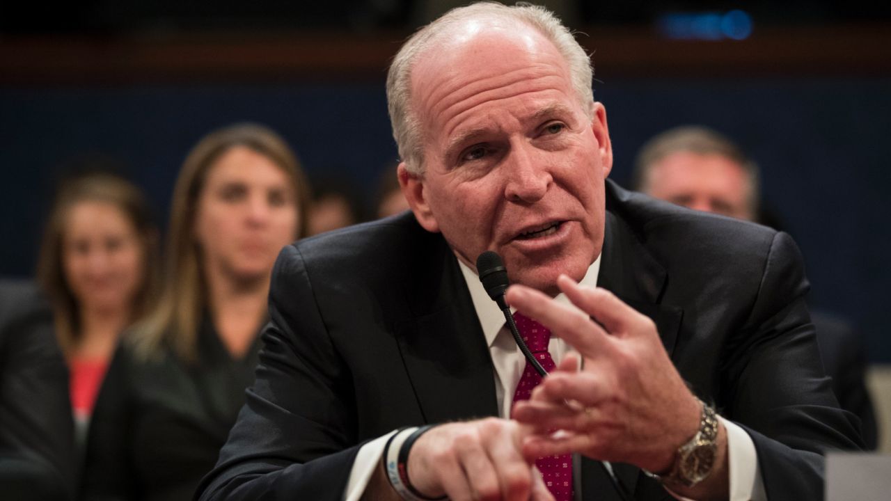 WASHINGTON, DC - MAY 23: Former Director of the U.S. Central Intelligence Agency (CIA) John Brennan testifies before the House Permanent Select Committee on Intelligence on Capitol Hill, May 23, 2017 in Washington, DC. (Drew Angerer/Getty Images)