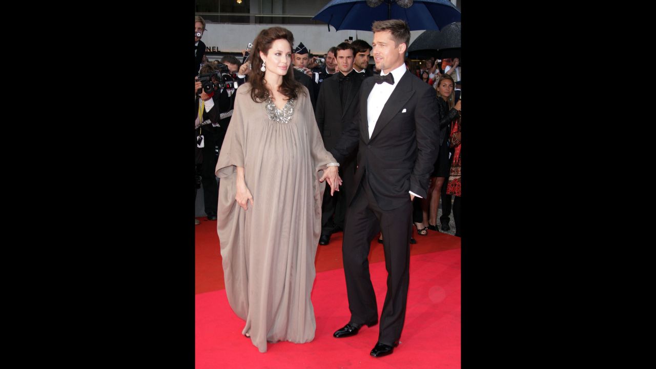 A heavily pregnant Angelina Jolie did the rounds in 2008 with then-partner Brad Pitt. Jolie was debuting "Kung Fu Panda" and "The Changeling." In an interview during the festival the actress revealed she was pregnant with twins, and two months later, Knox and Vivienne were born.