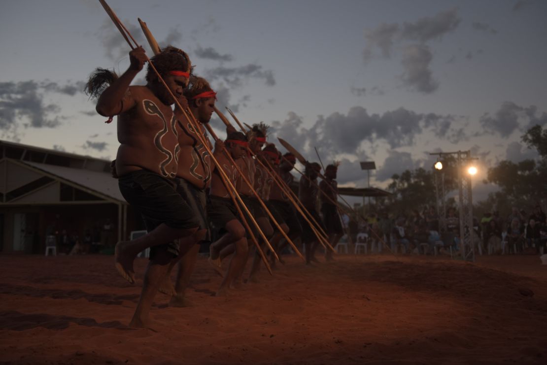 Opening ceremony of the First Nations National Convention held on Tuesday at Uluru in Australia's Northern Territory.