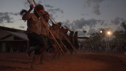 Opening ceremony of the First Nations National Convention held on Tuesday at Uluru in Australia's Northern Territory.