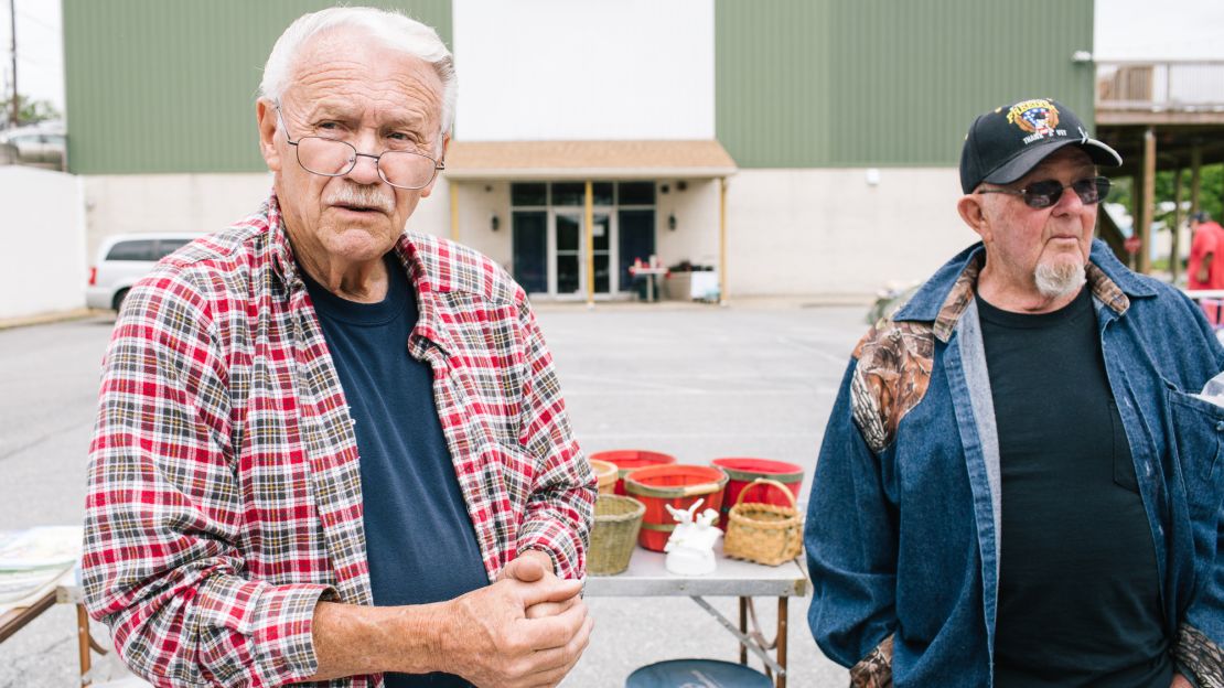 Buddy Lewis, 77, and Tom Stock, 84, both voted for Trump and say that all the chaos in Washington is stopping the President from being able to do his job well.