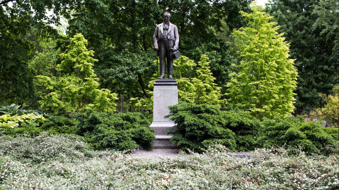 A statue of President James Buchanan stands at the entrance of Buchanan City Park in Lancaster. Buchanan, who is buried in Lancaster, has regularly been ranked one of the worst presidents by historians, citing his ambivalence towards the South wanting to secede from the Union prior to the Civil War.