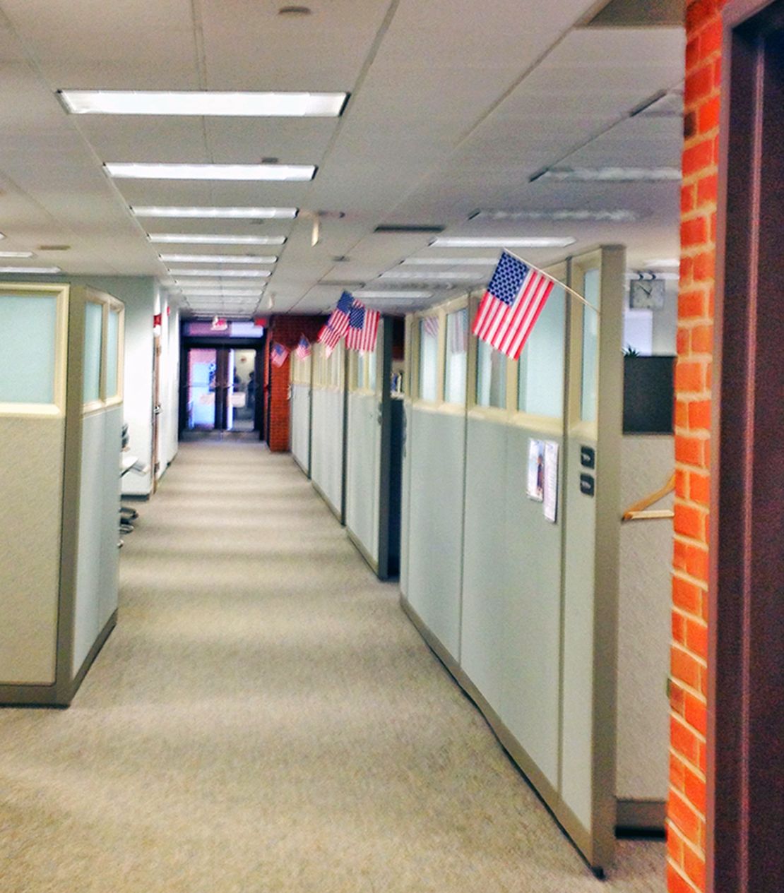 Northeast Utilities employees put up US flags in cubicles after realizing they would lose their jobs to H-1B workers.