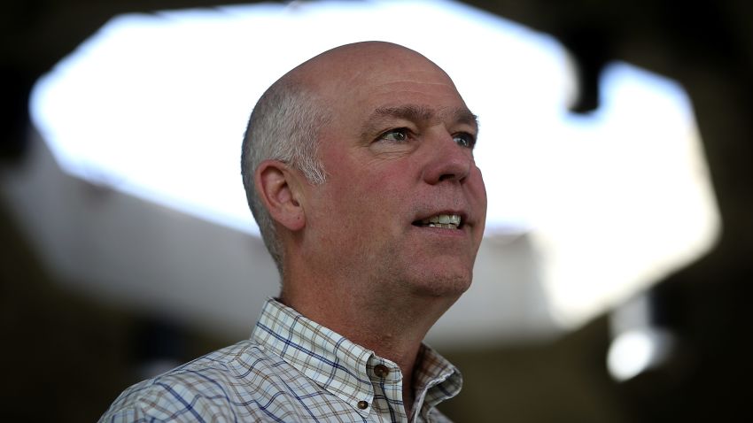 GREAT FALLS, MT - MAY 23: Republican congressional candidate Greg Gianforte speaks to supporters during a campaign meet and greet at Lions Park on May 23, 2017 in Great Falls, Montana. Greg Gianforte is campaigning throughout Montana ahead of a May 25 special election to fill Montana's single congressional seat. Gianforte is in a tight race against democrat Rob Quist. (Photo by Justin Sullivan/Getty Images)