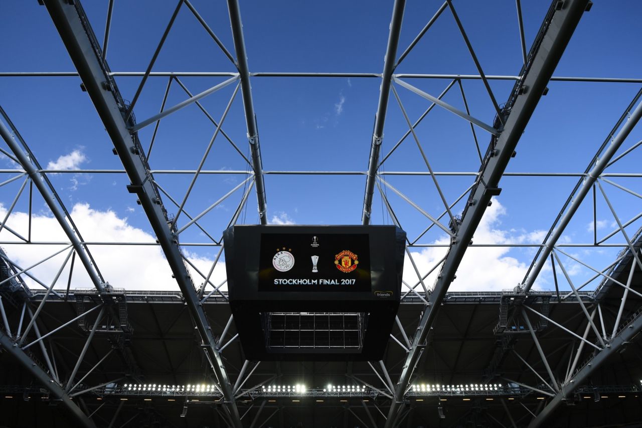 The stage for Wednesday's Europa League final between Ajax and Manchester United was the Friends Arena in Stockholm, Sweden.