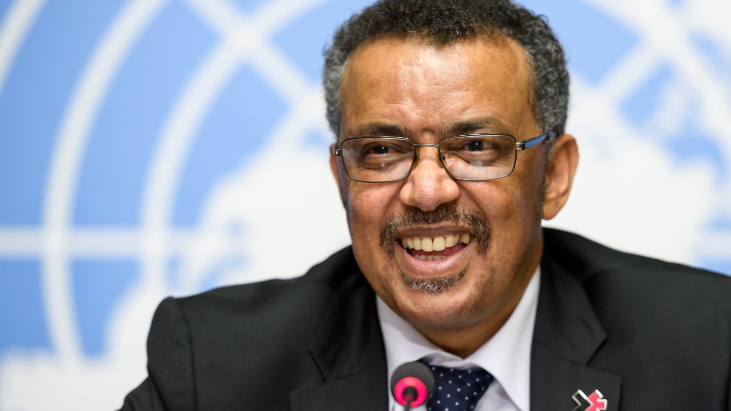New World Health Organization Director General Tedros Adhanom Ghebreyesus holds a news conference May 24 in Geneva.