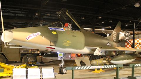 Goddard's restored F-100 Super Sabre at the Museum of Aviation near Warner Robins, Georgia
