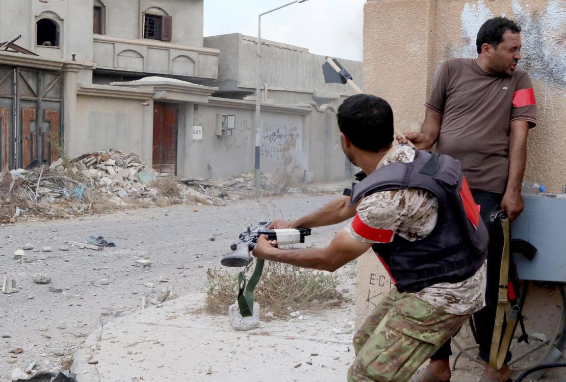 Libyan Government of National Accord forces attack ISIS militants in Sirte, Libya.