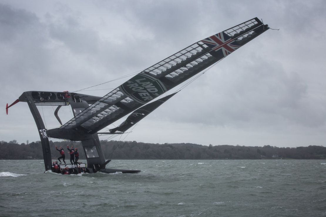 Land Rover BAR capsizes during a training exercise around the Isle of Wight