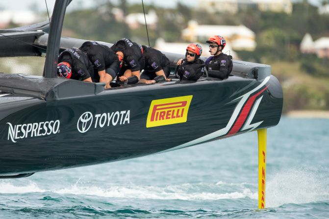Simon van Velthooven and Joe Sullivan were cyclists on board Team New Zealand's revolutionary boat, turning the winches with their pedal power, as the Kiwis trounced Oracle Team USA 7-1 to win the America's Cup in Bermuda on June.