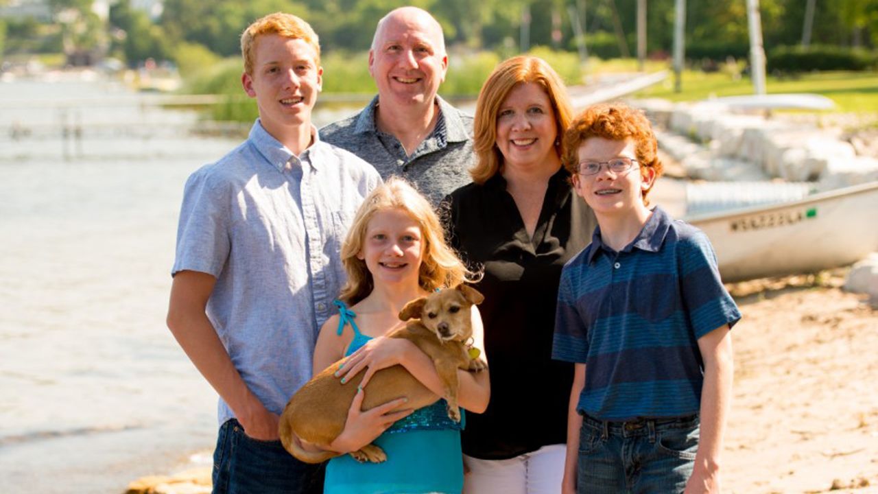 Walgren, left, with his parents, sister and brother.