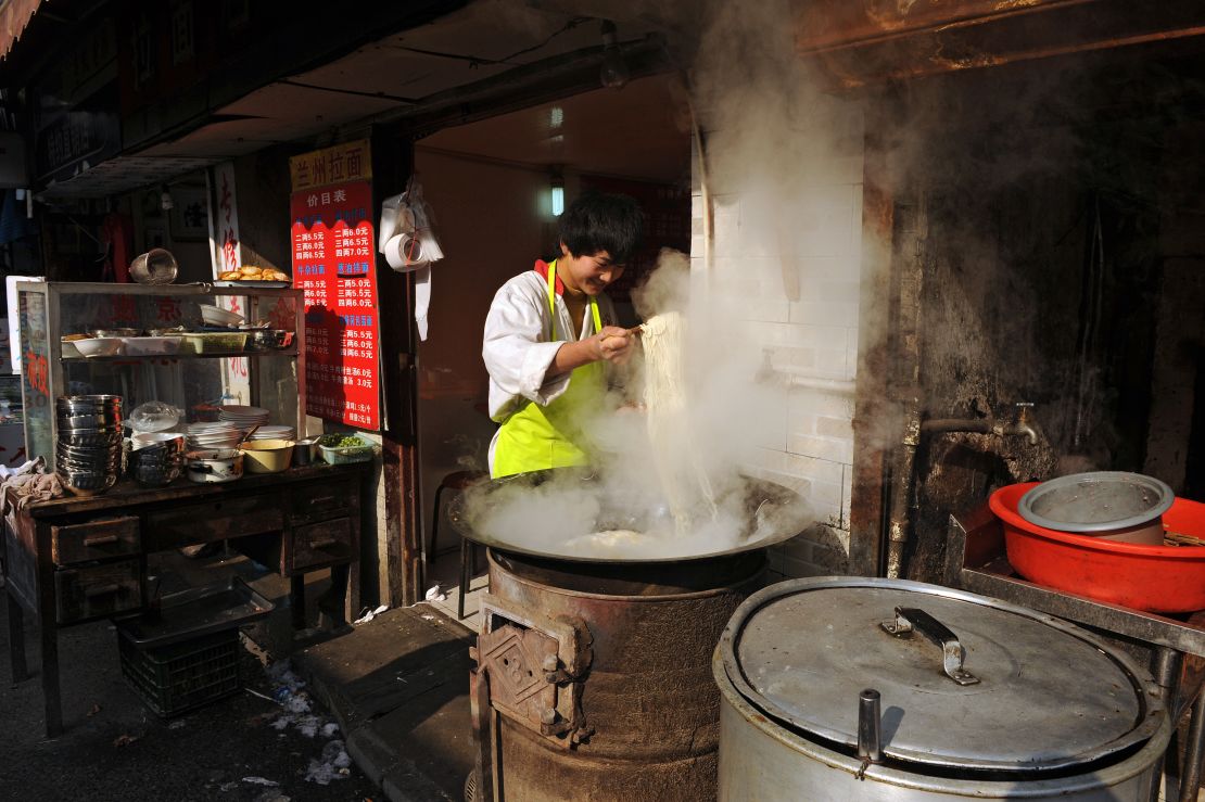 Street noodles can't be missed in Shanghai. 