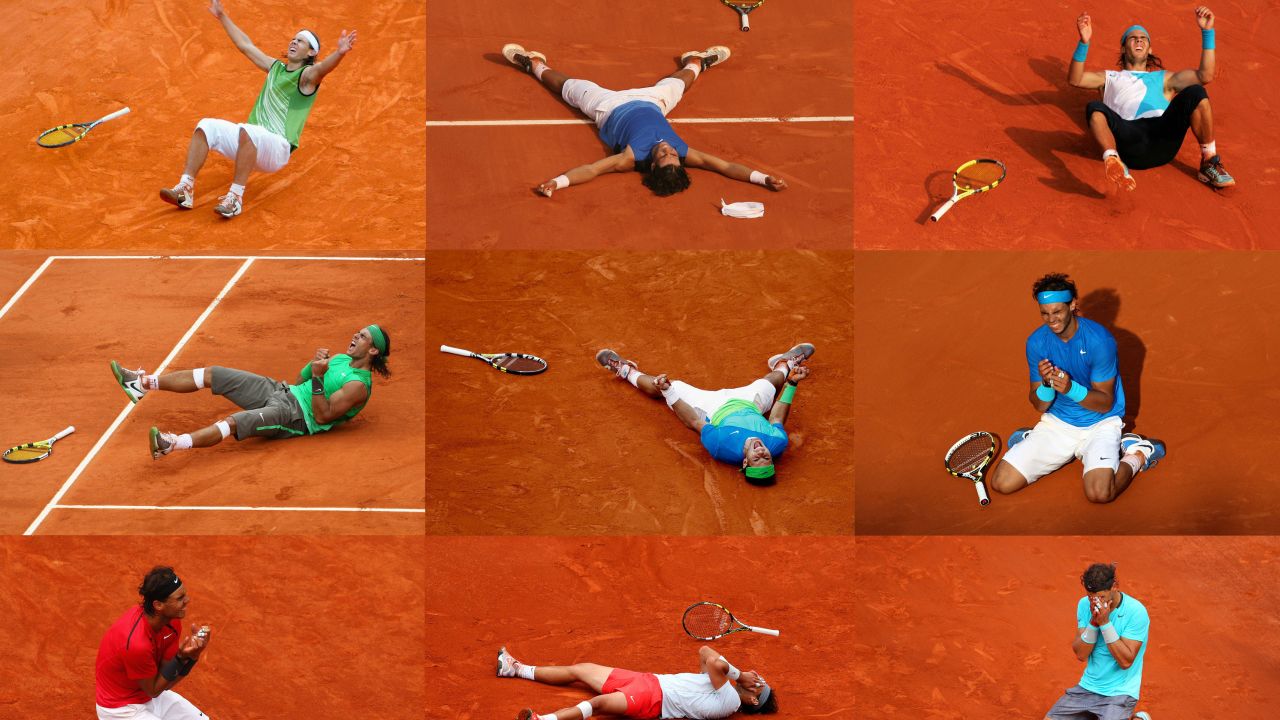 Nadal won nine French Open titles between 2005 and 2014