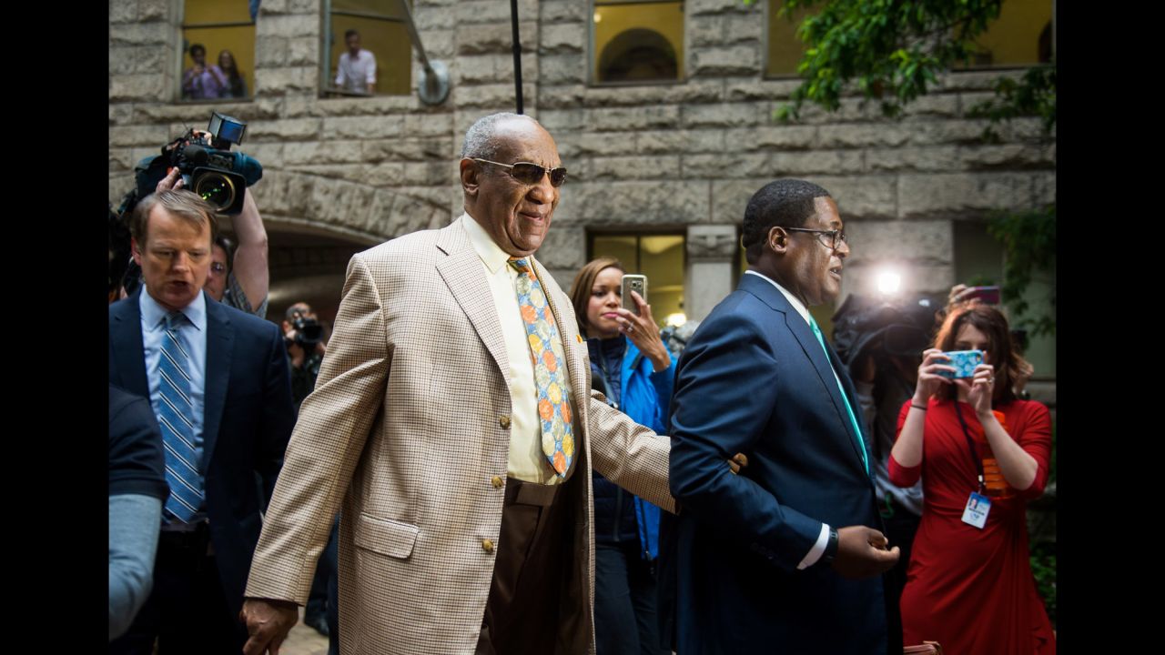 Comedian Bill Cosby arrives at a Pittsburgh courthouse for the first day of <a href="http://www.cnn.com/2017/05/24/us/bill-cosby-jury-selected/" target="_blank">jury selection</a> on Monday, May 22. Cosby is charged with three counts of felony aggravated indecent assault from a 2004 case involving Andrea Constand, an employee at his alma mater, Temple University. He has pleaded not guilty to all charges.