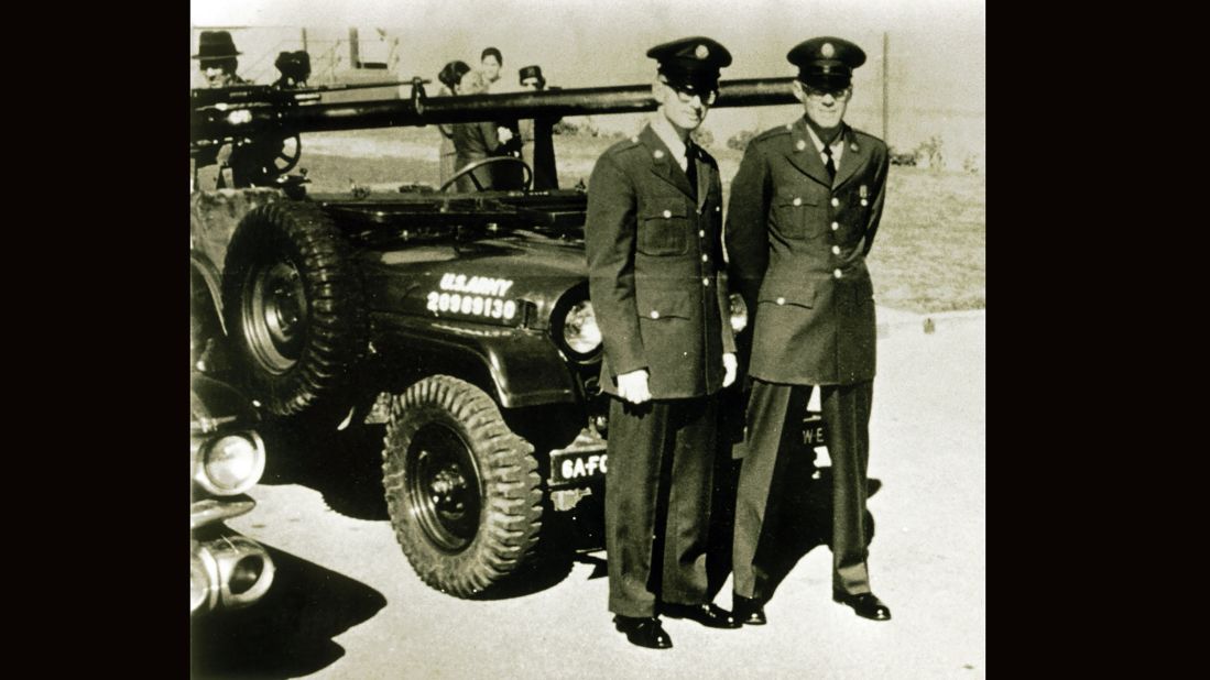 Kennedy, right, and Hamlyn pose for a photo after basic training.  