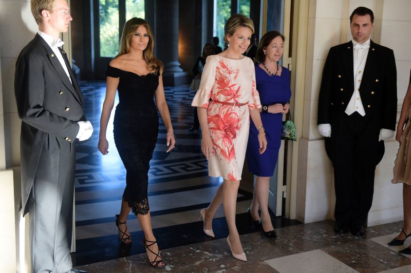 Melania hot sale floral coat