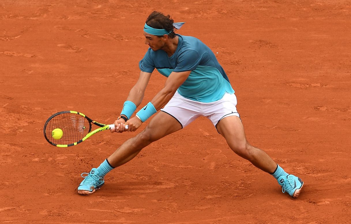 The following year, the shorts got even shorter and the two-tone top returned as Nadal exited the French Open in the third round -- although this time it was a wrist injury that defeated him. Despite the disappointment, there was another milestone for Nadal as he became only the eighth man to reach 200 grand slam wins.