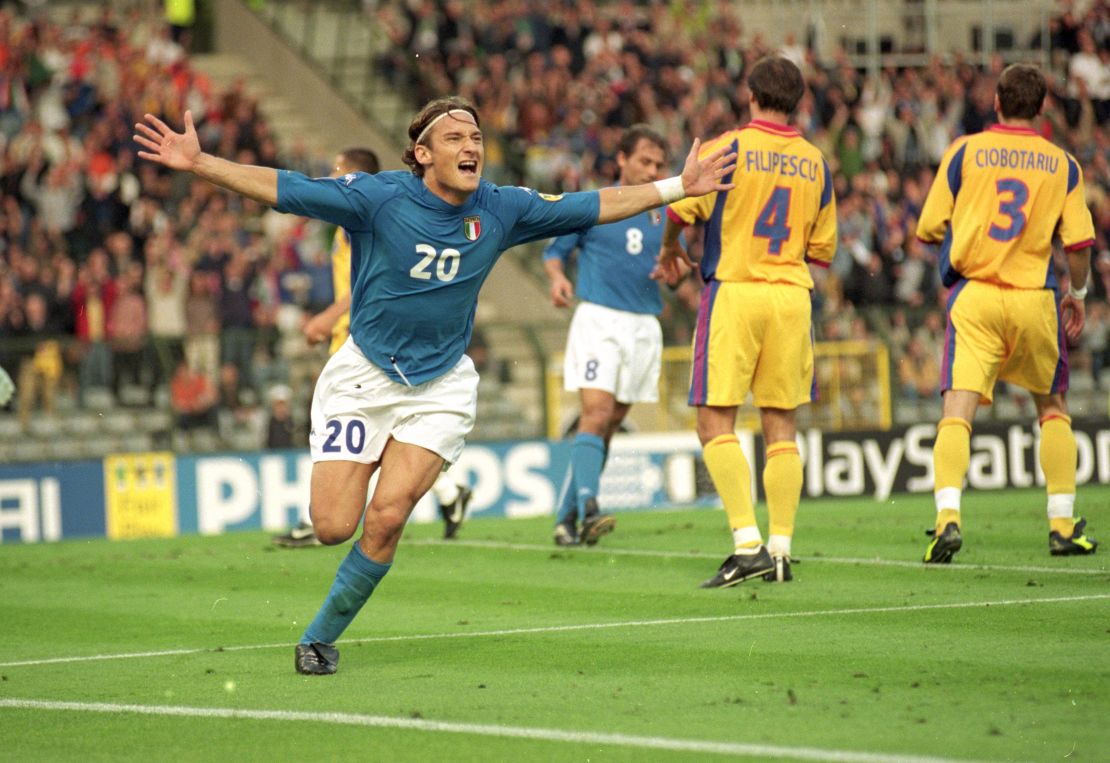 Totti euro 2000 italy