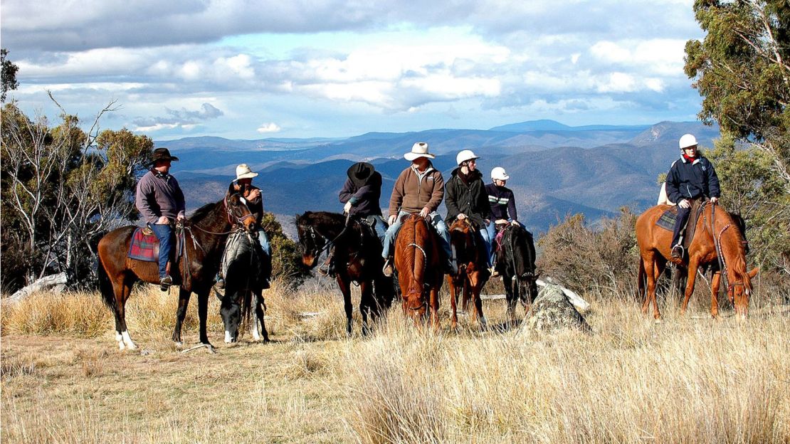 Riding a horse around the Snowy Mountains is a great way to experience the "real" Australia.
