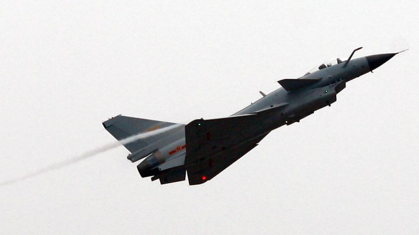 ZHUHAI, CHINA - NOVEMBER 4: (CHINA OUT) A J-10, China's multirole fighter plane performs a demonstration at the 7th China International Aviation and Aerospace Exhibition, on November 4, 2008 in Zhuhai of Guangdong Province, China. The event, also known as 'Airshow China', is scheduled to run from November 4 to 9, 2008 in Zhuhai, attracting nearly 600 exhibitors from over 30 countries and regions. (Photo by China Photos/Getty Images)