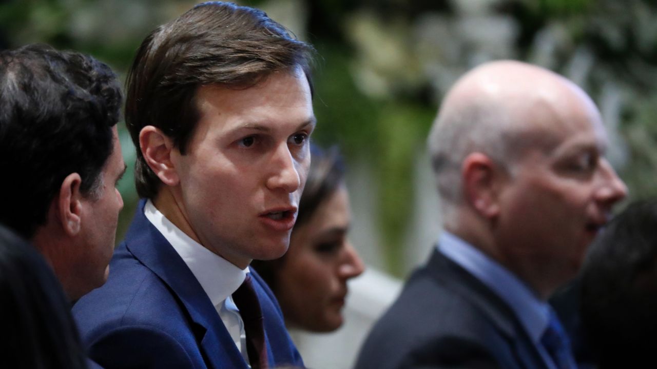 White House senior adviser Jared Kushner attends a press conference at the President's Residence in Jerusalem on May 22, 2017.