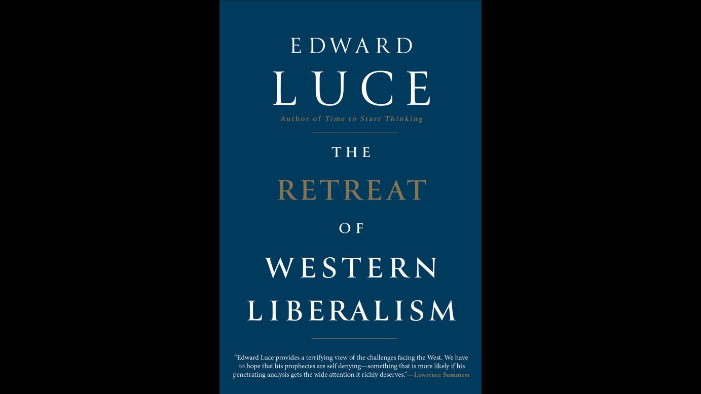 <strong>"</strong><a href="https://www.amazon.com/Retreat-Western-Liberalism-Edward-Luce/dp/0802127398/ref=as_li_ss_tl?ie=UTF8&linkCode=ll1&tag=thes079-20&linkId=1063ac5e89c15d517e8570a70664d1cd" target="_blank" target="_blank"><strong>The Retreat of Western Liberalism</strong></a><strong>": </strong>To Edward Luce, the Financial Times US columnist and commentator, the rise of President Donald Trump is a symptom -- not the cause -- of the weakening of Western liberalism. Democracy, he argues, should not be taken for granted.