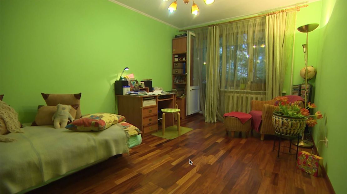 Inside Novitskaya's "Khrushchevki" apartment.