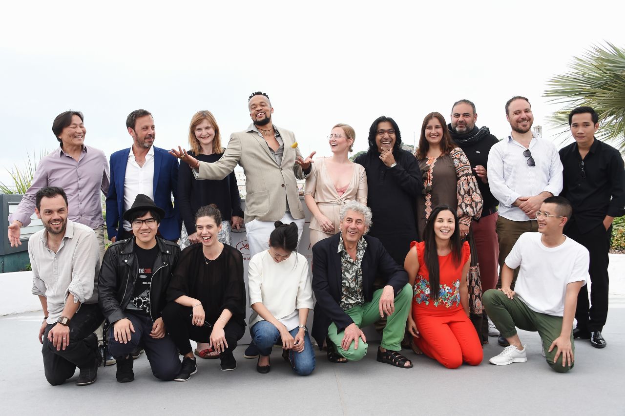 South African director Jahmil X.T Qubeka (back row, fourth from left) joined filmmakers as part of the Realisateur De L'Atelier (Directors' Workshop) program. The Atelier program, part of the Cinefondation initiative, seeks to support up and coming directors realize projects, develop skills and find contacts in the film industry. Quebeka was in Cannes to pitch his latest feature "Sew the Winter to my Skin," a film about John Kepe, a real-life Robin Hood style character in mid-20th century South Africa who lived for years out of the reach of authorities. Qubeka's previous feature "Of Good Report" hit headlines in 2013 when censors attempted to ban the film in the run up to the Durban Film Festival, where it was due to screen on the opening night. 