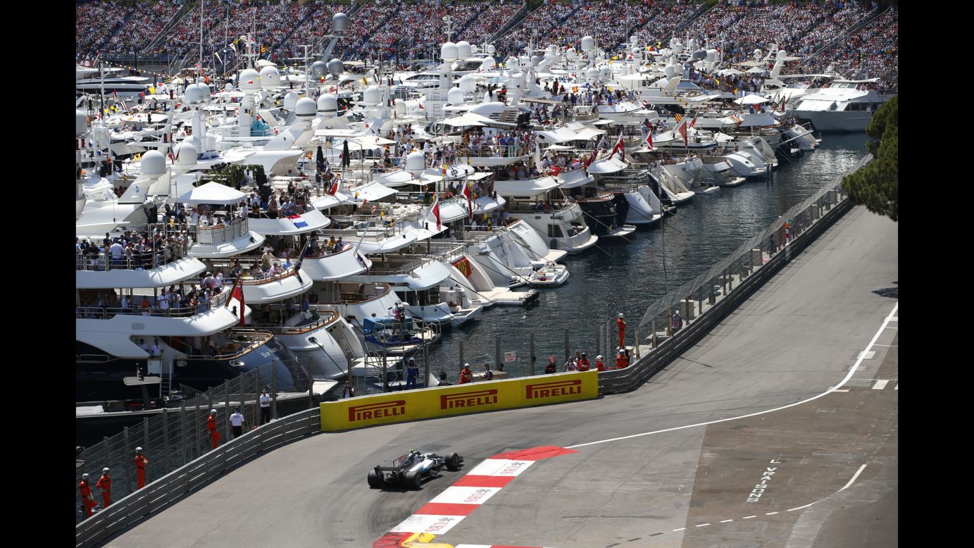 People watch <a href="http://www.cnn.com/2017/05/28/motorsport/sebastian-vettel-ferrari-monaco-grand-prix/index.html" target="_blank">the Monaco Grand Prix</a> from boats on Sunday, May 28.
