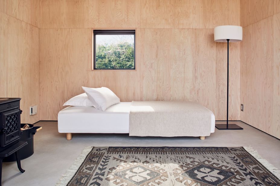 The structure, which is currently only available in Japan, is clad in burnt cedar, a design detail inspired by traditional shipbuilding methods.