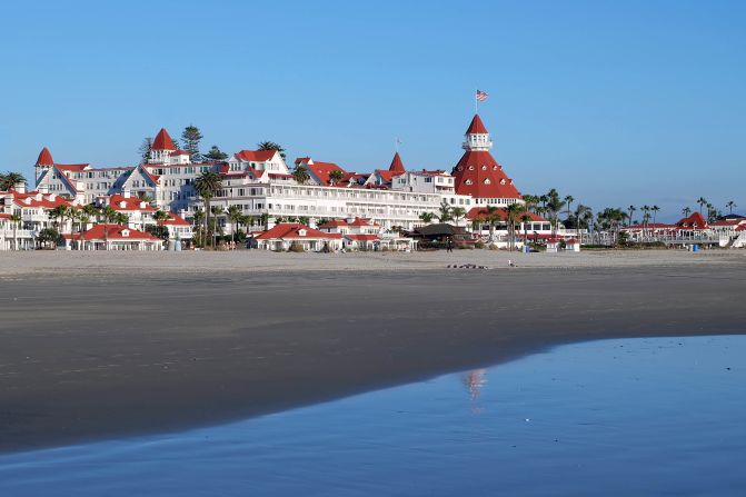 <strong>9. Coronado Beach, San Diego, California: </strong>An oasis just a bridge away from mainland San Diego, the public Coronado beach is worth a day visit or a stay at the iconic Hotel del Coronado, pictured here. 