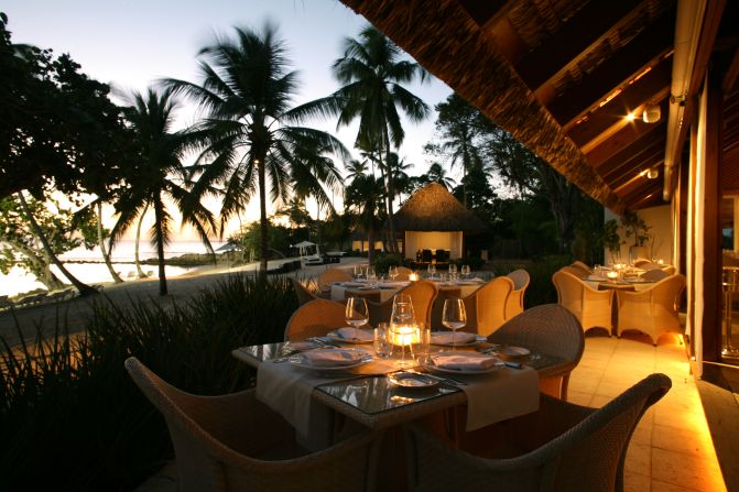 <strong>Casa de Campo, Dominican Republic: </strong>At night, outdoor dining at the Beach Club Restaurant at Minitas adds a layer of elegance to the waterfront.