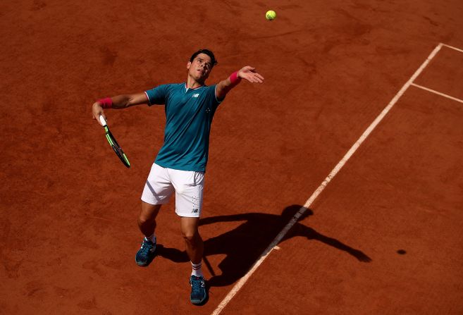 Big serving Canadian Milos Raonic joined Nadal and Djokovic in the second round, seeing off Belgium's Steve Darcis 6-3 6-4 6-2. The world No. 6 has never advanced beyond the last eight at the year's second major. 