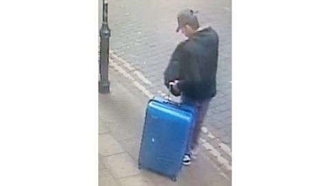 Handout CCTV photo taken on Monday, May 22 of attacker Salman Abedi in an unknown part of Manchester.