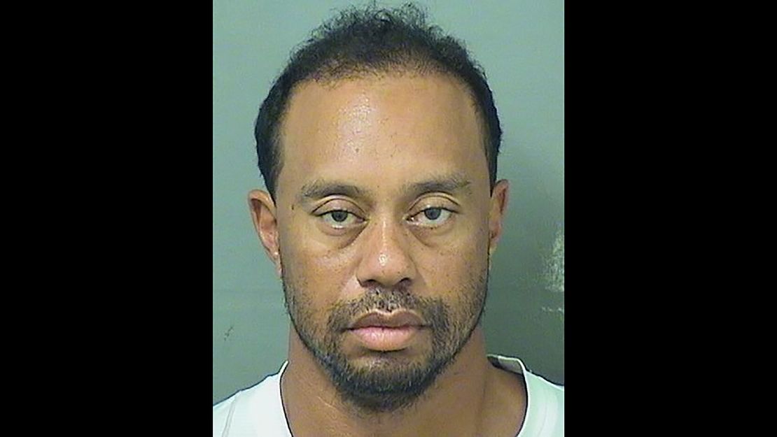 Tiger Woods' police mugshot after he was arrested in May 2017.