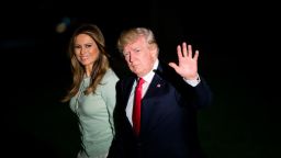 US President Donald Trump and US first lady Melania Trump walk to the residence of the White House from Marine One on the South Lawn May 27, 2017 in Washington, DC following his nine-day foreign trip.  / AFP PHOTO / Brendan Smialowski        (Photo credit should read BRENDAN SMIALOWSKI/AFP/Getty Images)
