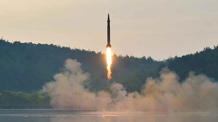 North Korean leader Kim Jong Un oversees a short-range ballistic missile test, the third missile test in just over 3 weeks.