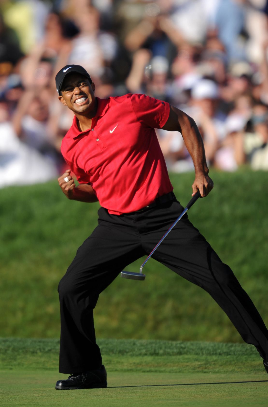 Tiger Woods defied injury to win a remarkable 2008 US Open in a playoff with Rocco Mediate.