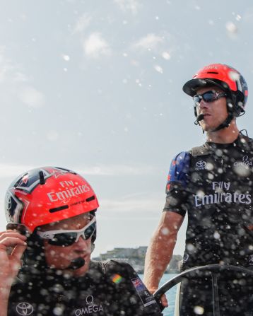 <strong>Emirates Team New Zealand:</strong> "It felt surreal and as we picked up speed out of the dockyard -- my first time on a sailing catamaran, first time on foils. It was hard to not look around and just enjoy the glide across the water as I sat on the tramp, but this was no joy ride. The focus and determination was apparent amongst the team and it became clear in this moment that it was not some game. Everyone had a purpose and everyone has a job to do -- not even the spray of the water would not distract the team from focus" -- Richard Hodder. 