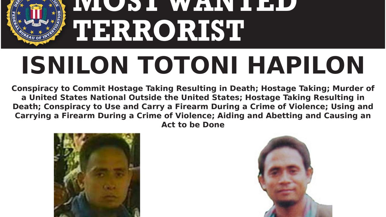ISIS emir for Southeast Asia Isnilon Hapilon has a $5 million bounty on his head from the FBI.